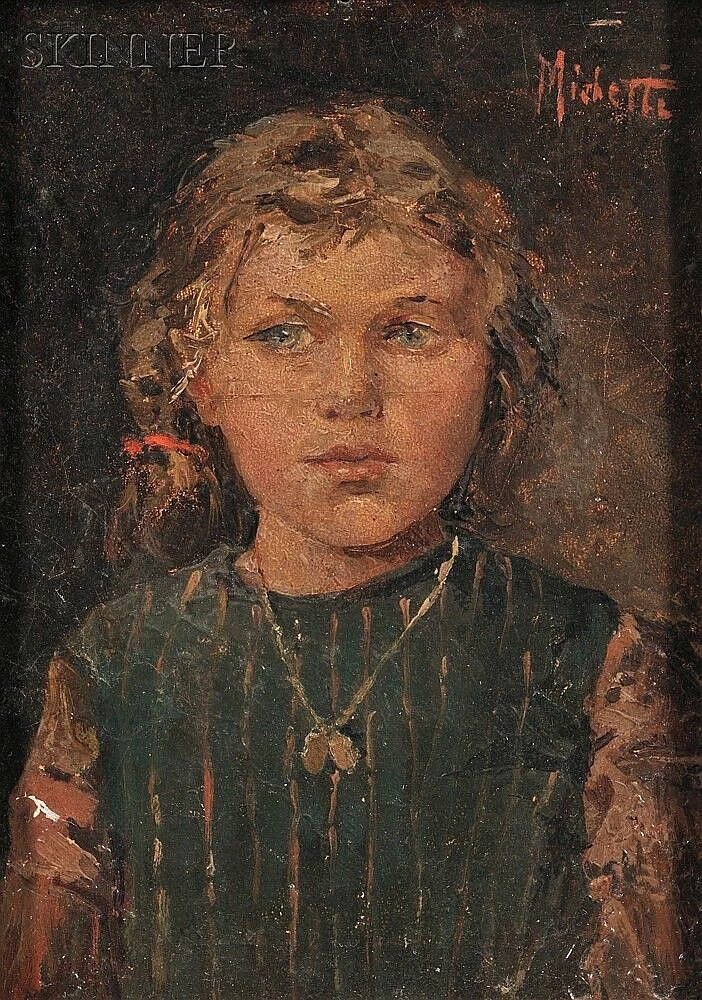 Francesco Paolo Michetti - 175, Ritratto di una giovane ragazza